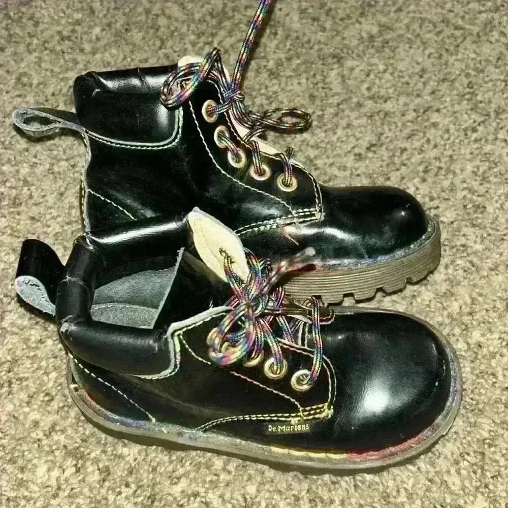 Dr. Martens girls Rainbow Boots